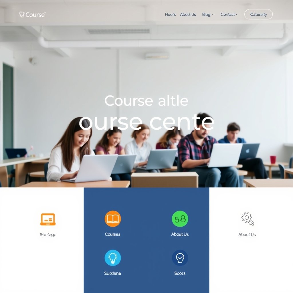 Kurs Merkezi Web Site Tasarımı